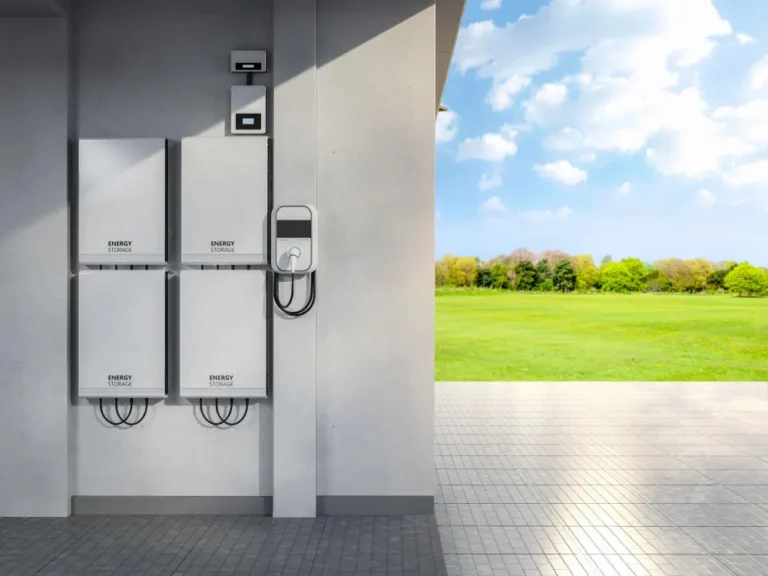 Wall-mounted home battery storage and electric vehicle charger